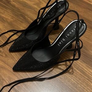 Gianni Bini Black Rhinestone Heels